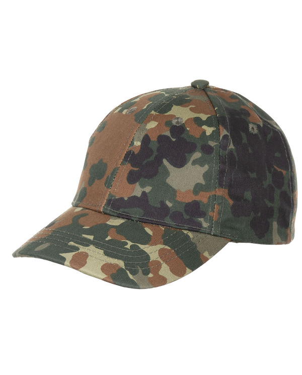 Kids BB Cap, with visor, size-adjustable, flecktarn