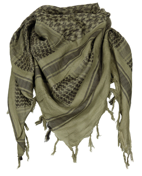 Scarf, "Shemagh",  supersoft, OD green-black