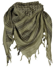 Scarf, "Shemagh",  supersoft, OD green-black