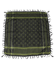 Scarf, "Shemagh",  OD green-black, with skull