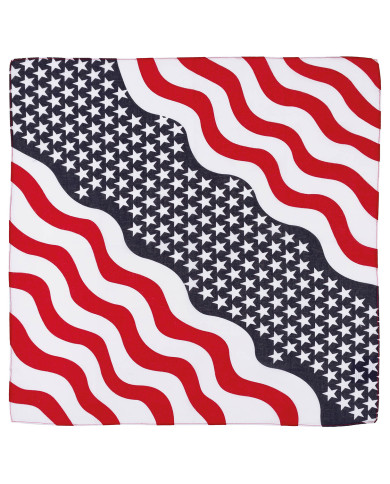 Bandana, stars and stripes,  ca. 55 x 55 cm, Cotton
