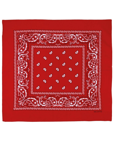 Bandana, red-white, ca. 55 x 55 cm, Cotton