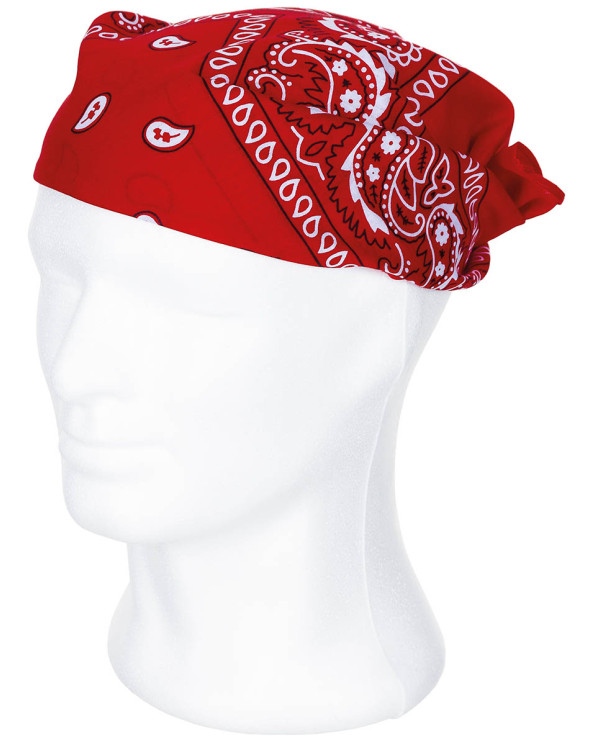 Bandana, red-white, ca. 55 x 55 cm, Cotton