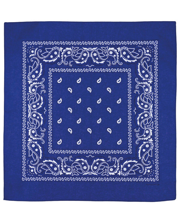 Bandana, royal blue-white, ca. 55 x 55 cm, Cotton
