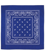 Bandana, royal blue-white, ca. 55 x 55 cm, Cotton