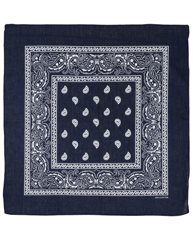 Bandana, navy blue-white, ca. 55 x 55 cm, Cotton