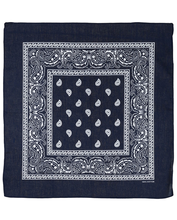 Bandana, navy blue-white, ca. 55 x 55 cm, Cotton