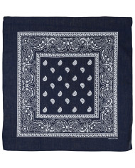 Bandana, navy blue-white, ca. 55 x 55 cm, Cotton