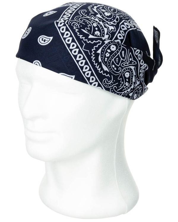 Bandana, navy blue-white, ca. 55 x 55 cm, Cotton