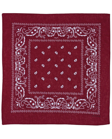 Bandana, burgundy-white, ca. 55 x 55 cm, Cotton