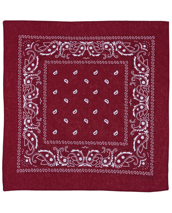 Bandana, burgundy-white, ca. 55 x 55 cm, Cotton