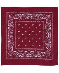 Bandana, burgundy-white, ca. 55 x 55 cm, Cotton