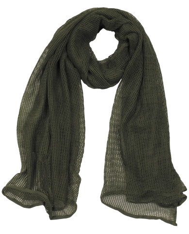 Mesh Scarf, OD green, ca. 190 x 90 cm