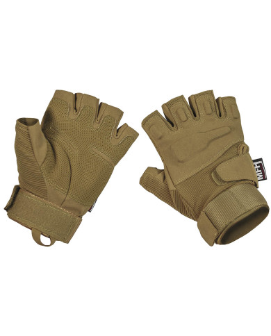 Tactical Gloves, "Pro", fingerless, coyote tan
