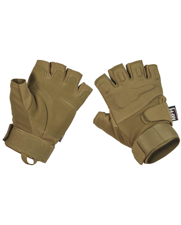 Tactical Gloves, "Pro", fingerless, coyote tan