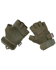 Tactical Gloves, "Pro", fingerless, OD green