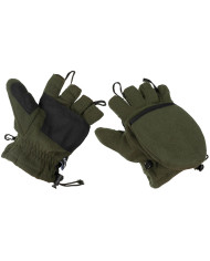 Fleece Gloves, OD green, with pull loops