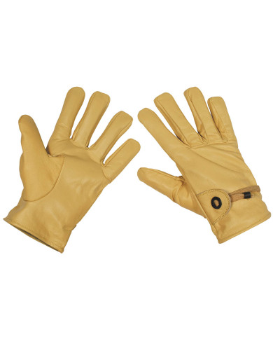 Western Gloves, leather, beige