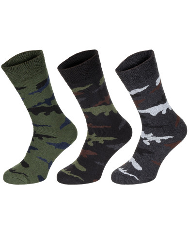 Socks, "Esercito", camo, half-long, 3-pack