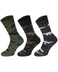 Socks, "Esercito", camo, half-long, 3-pack