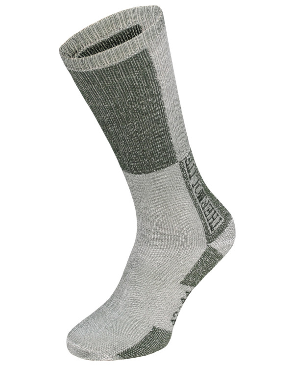 Winter Socks, "Polar", OD green-white
