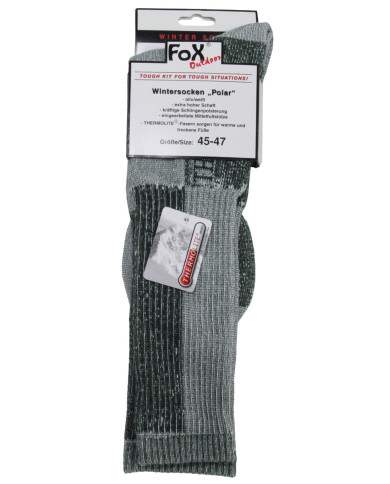 Winter Socks, "Polar", OD green-white