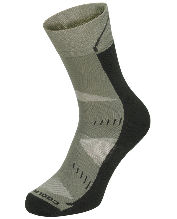 Trekking Socks, "Arber", padded sole, OD green