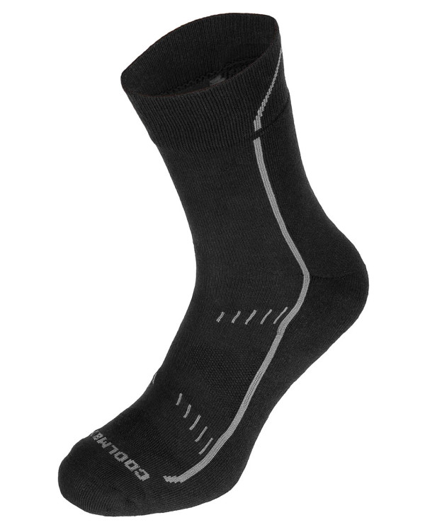 Trekking Socks, "Arber", padded sole, black