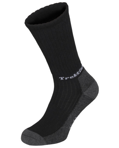 Trekking Socks, "Lusen", black, terry sole