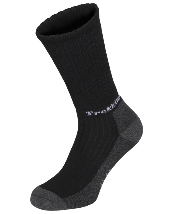 Trekking Socks, "Lusen", black, terry sole
