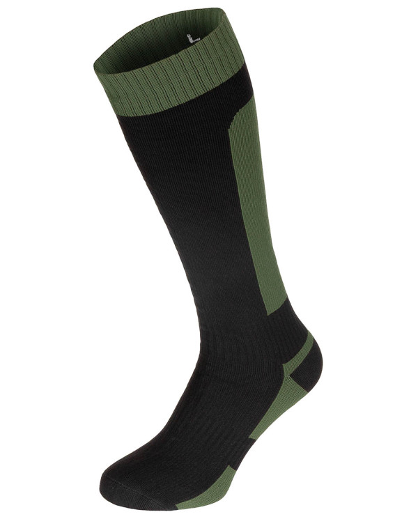 Socks, long, waterproof,   OD green/black