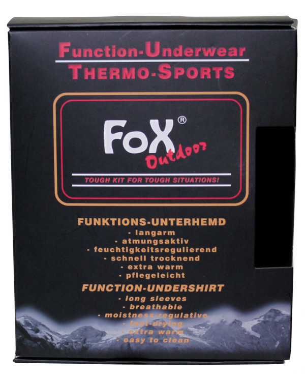Thermal Functional Undershirt, long-sleeved, black