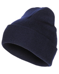 Watch Hat, 100 % Wool,  fine knit, blue
