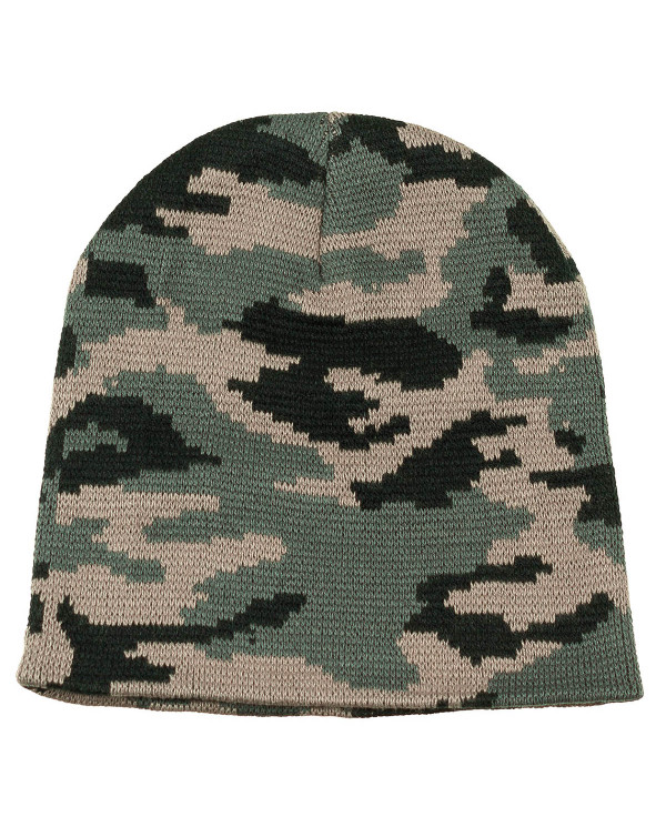 Knitted Hat, "Beanie", woodland,  fine knit