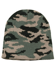 Knitted Hat, "Beanie", woodland,  fine knit