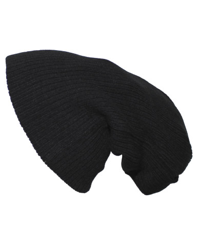 Knitted Hat, "Beanie", black, Rip, extra long