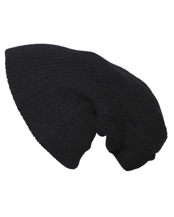 Knitted Hat, "Beanie", black, Rip, extra long