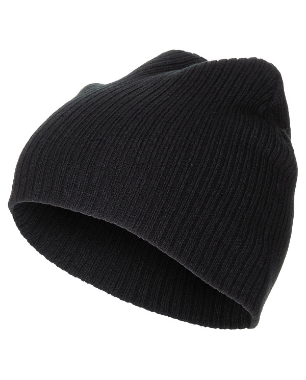 Knitted Hat, "Beanie", Rip, black, extra short