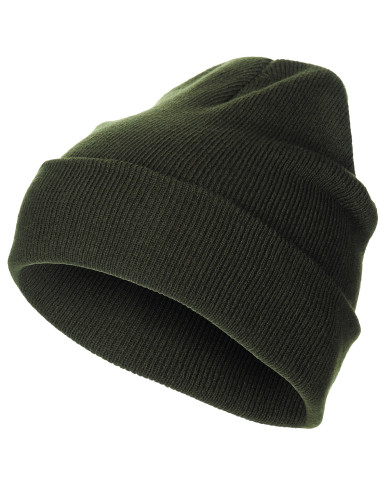 Watch Hat, Acrylic, OD green, fine knit