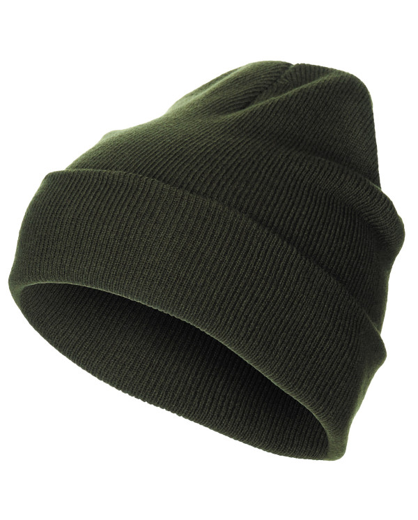 Watch Hat, Acrylic, OD green, fine knit