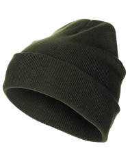 Watch Hat, Acrylic, OD green, fine knit