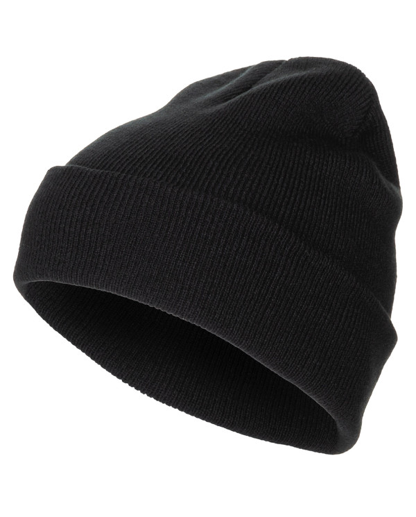Watch Hat, Acrylic, black, fine knit