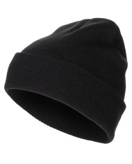Watch Hat, Acrylic, black, fine knit