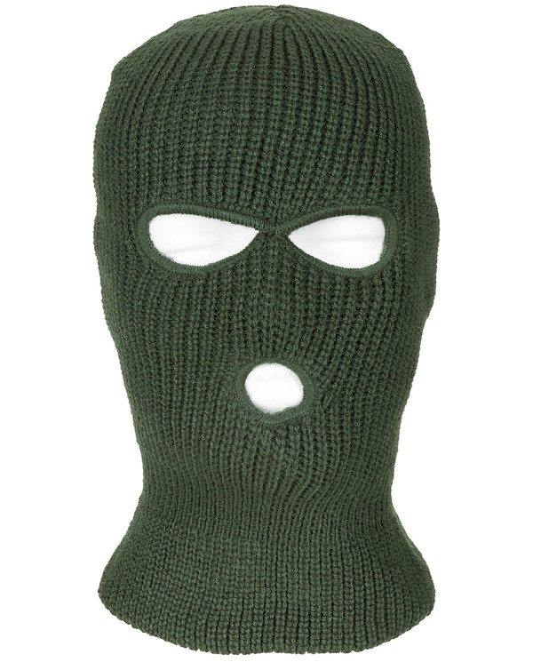Balaclava, 3 hole, Acrylic, OD green