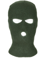Balaclava, 3 hole, Acrylic, OD green