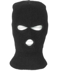 Balaclava, 3 hole, Acrylic, black