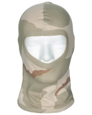 Balaclava, 1 hole, thin, 3-colour desert, 100 % Cotton