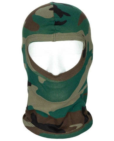 Balaclava, 1 hole, thin, woodland, 100 % Cotton