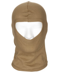 Balaclava, 1 hole, thin, coyote tan, 100 % Cotton