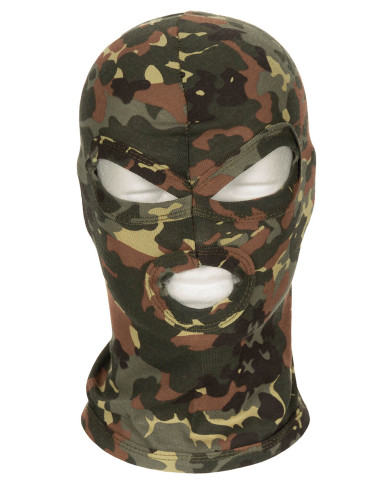 Balaclava, 3 hole, thin, flecktarn, 100 % Cotton